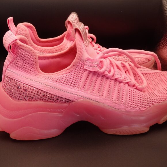 Steve Madden Maxima SM NY90 Hot Pink Sneakers - Picture 4 of 12